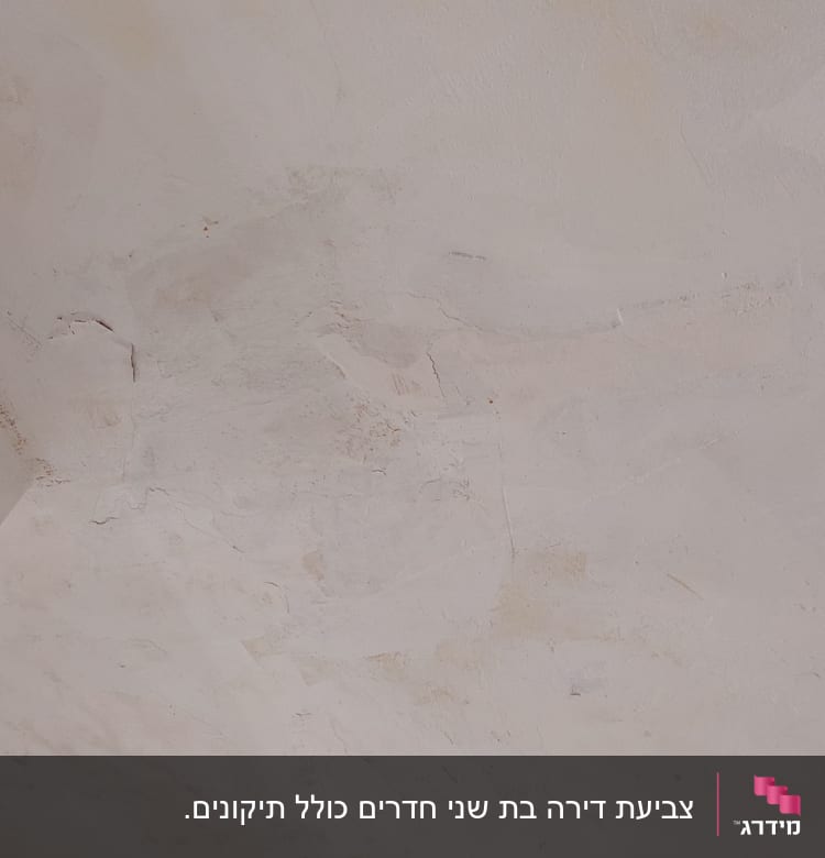 תקרה עם סימני רטיבות וקילופי צבע